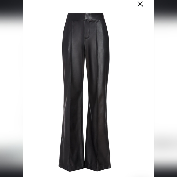 Trade / reserved Dylan Faux Leather Wide Leg in Black Alice + Olivia - Picture 2 of 10